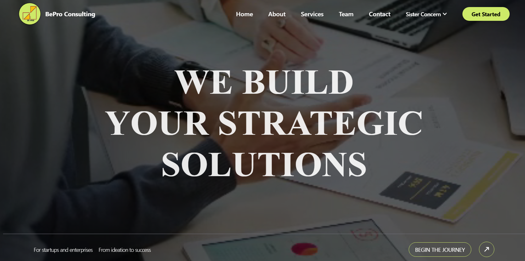 The BePro Business & Consultancy website