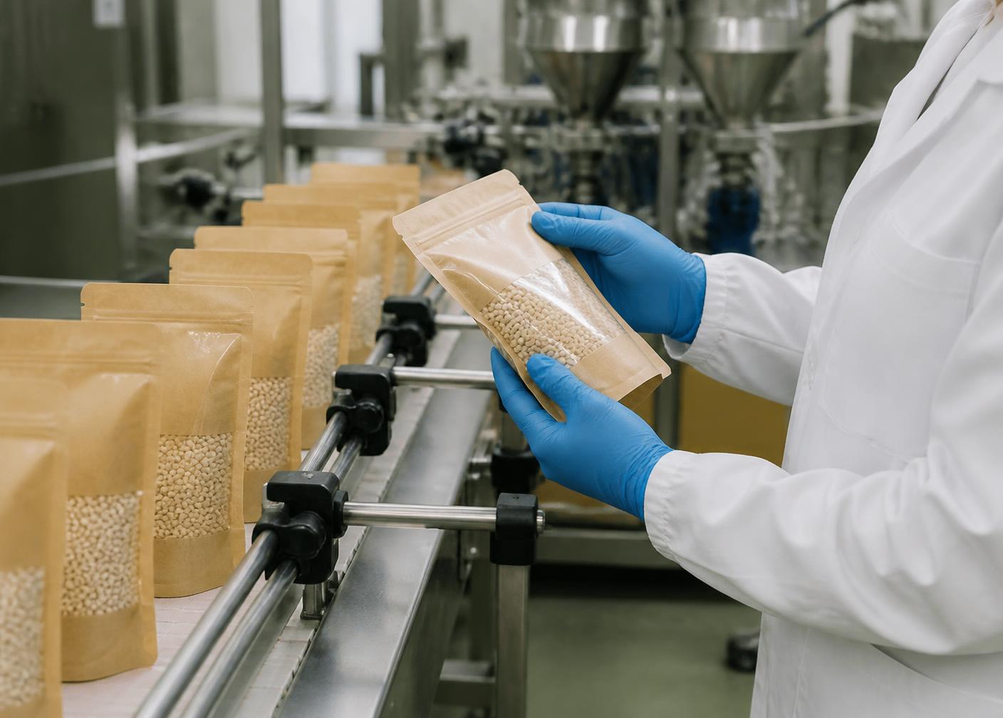 Packed goods checked before dispatch